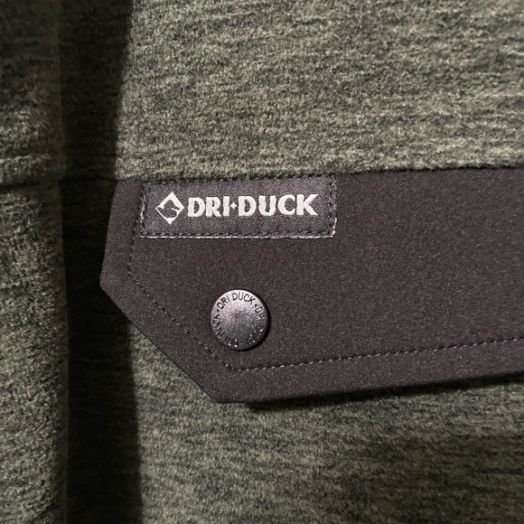 Dri-Duck Mens Green Fleece UPF50 1/4 Snap Jacket Sweater size 4XL - Picture 3 of 9